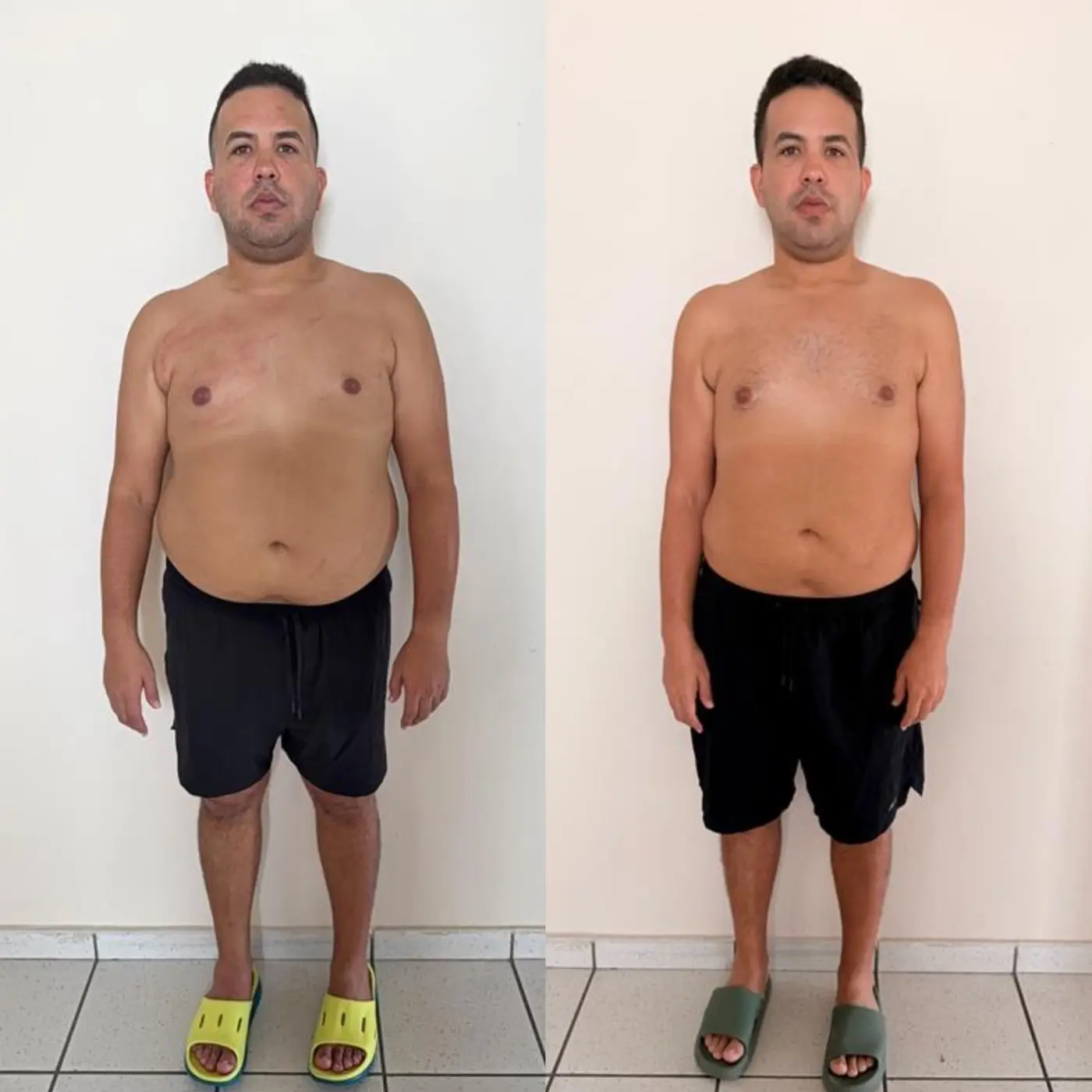 Transformación física de cliente de UPMOST COACHING, antes y después