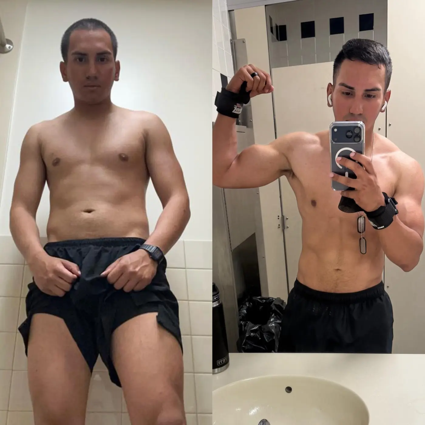Transformación física de cliente de UPMOST COACHING, antes y después